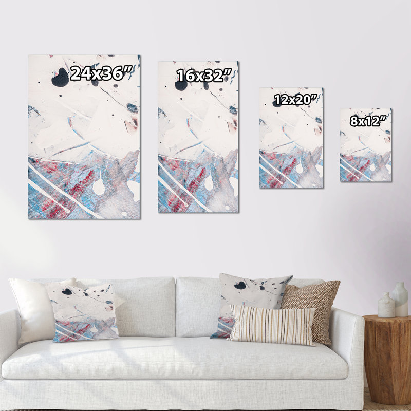 Peinture abstraite éclaboussures sur fond grunge - reproduction d'art moderne et contemporaine sur toile, Toile tendue
