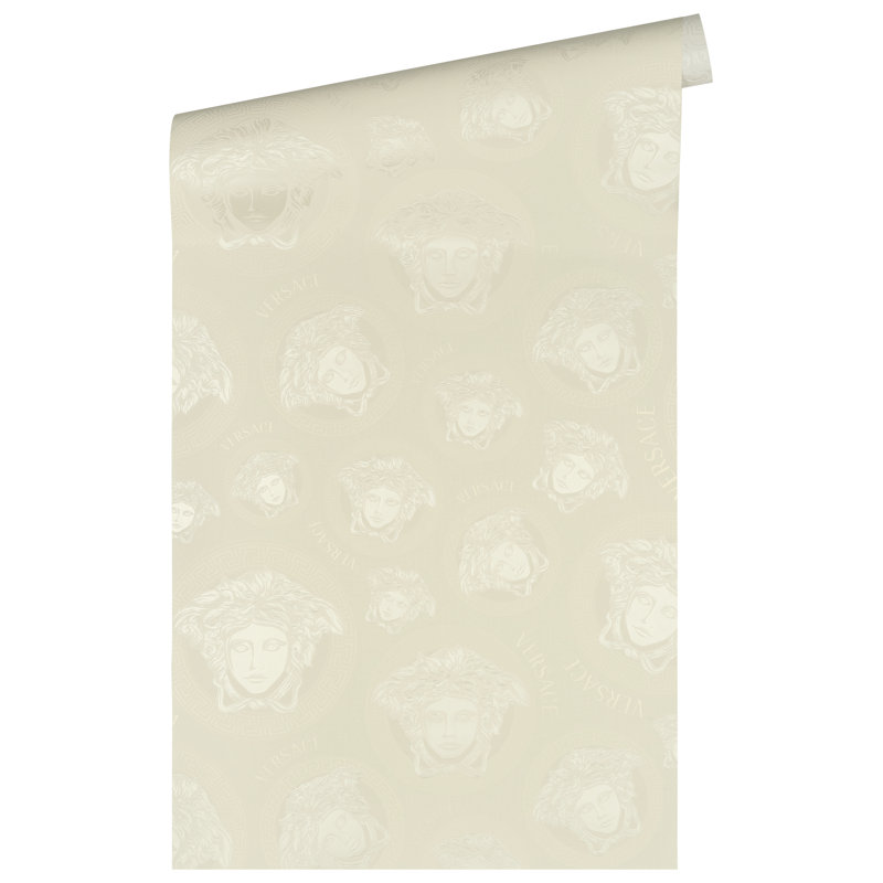 Versace Midnight Sky Monarch Unpasted Vinyl Wallpaper, Cream