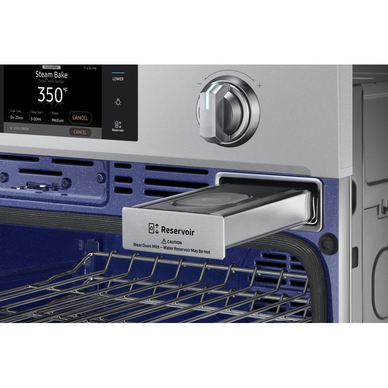 Samsung 30" Smart Single Wall Oven with Flex Duo™, Black Stainless Steel