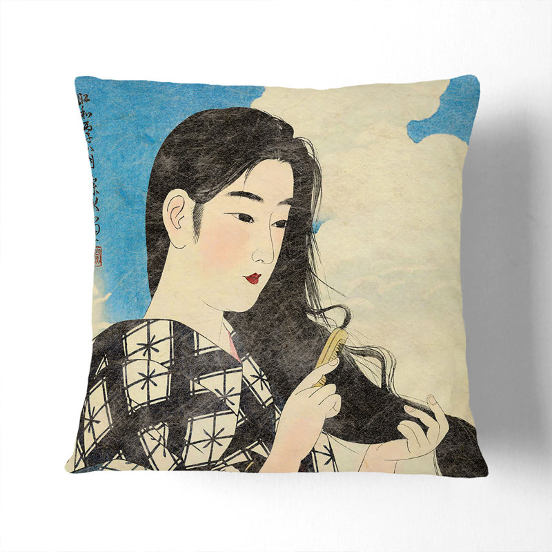 Square Throw Cushion, Black, 40cm H x 40cm W x 15cm D