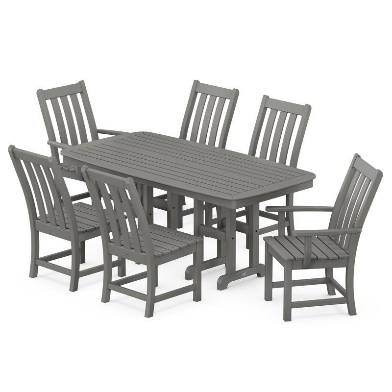 Vineyard 7-Piece Dining Set, Slate Gray