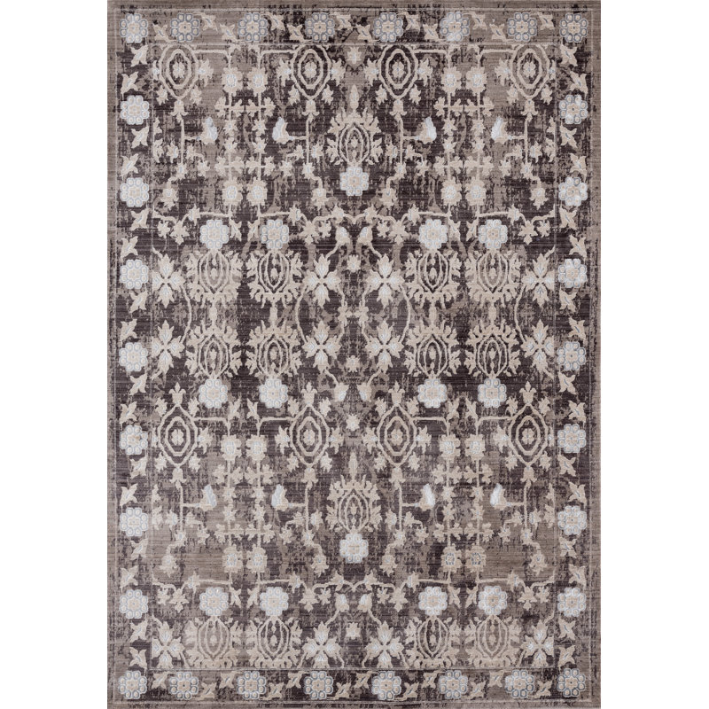 Tapis taupe / brun Rummond, Rectangle 1 pi 7 po x 3 pi