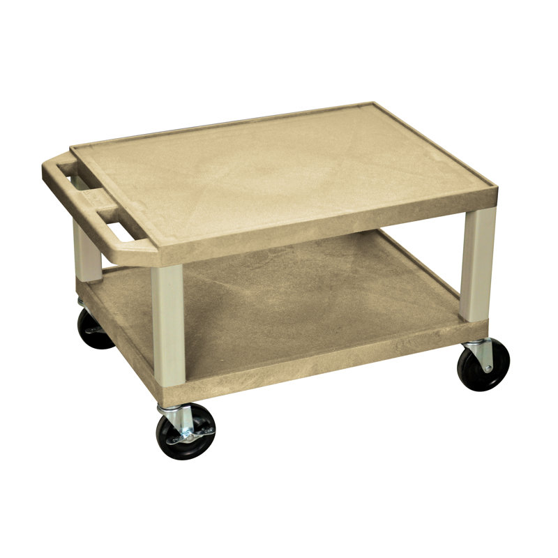 Tuffy 16'' H AV Cart with Wheels, Putty, Putty