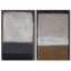 «Grey Brown Pastel Geometric Color Blocks Abstract Shapes Art Contemporary», impression sur toile 2 pièces-92285678-92285675