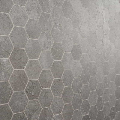 New Rock 3" Hexagon Matte Porcelain Mosiac Tile