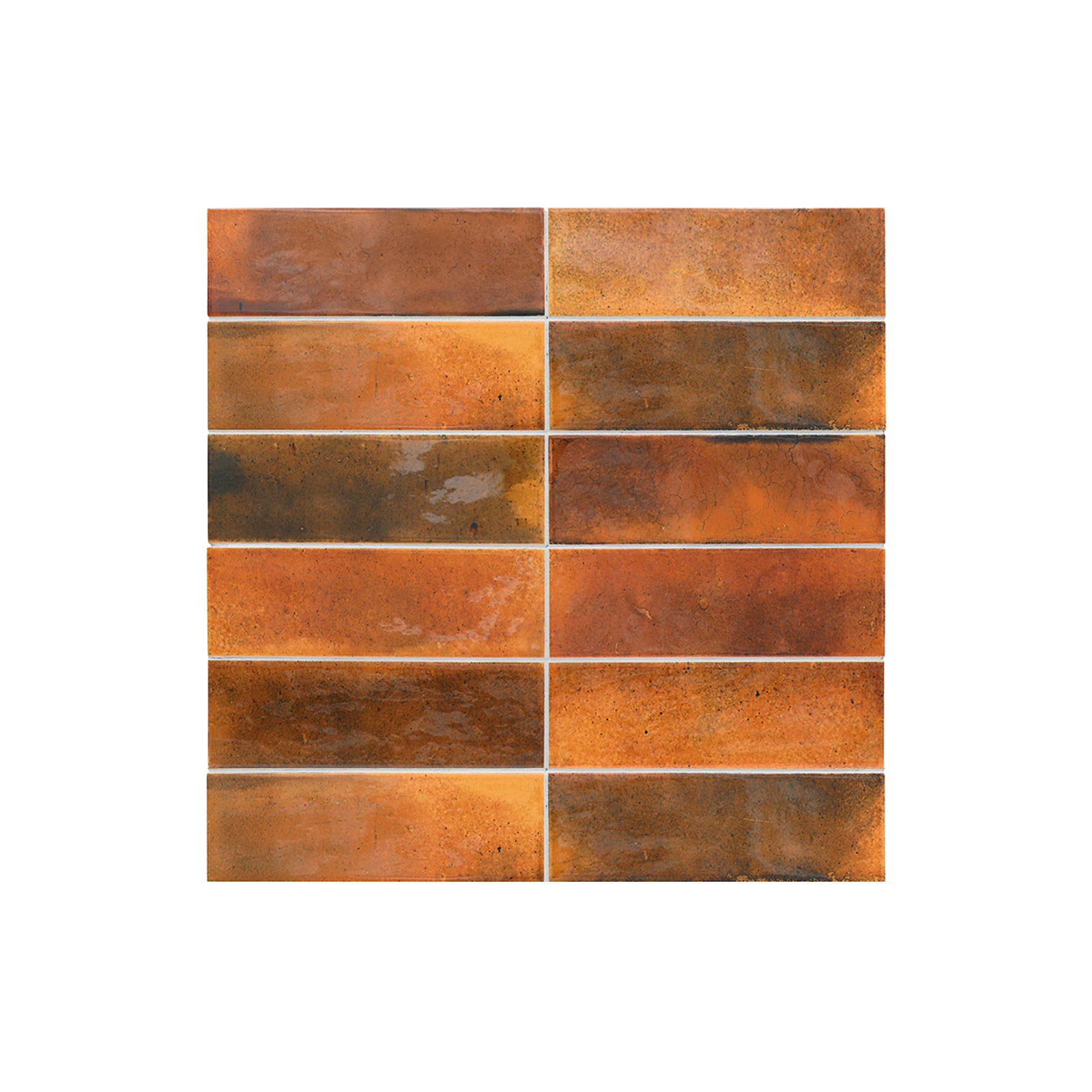 2.58'' W x 7.9'' L Ceramic Subway Singular Tile, Red