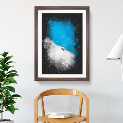 Skiing Vol.1 Paint - Single Picture Frame Print on MDF