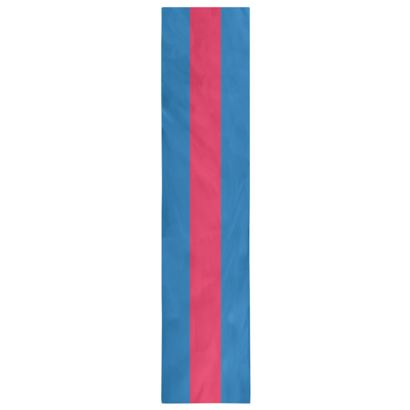 Chemin de table basket Philadelphia, L 72 po x l 16 po, Bleu / rouge / bleu, Polyester sergé