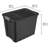 Sterilite Rugged Industrial Stackable Storage Tote w/ Lid, Black