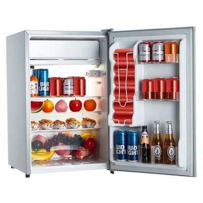 4.3 Cu.ft Compact Mini Fridge with Freezer, Adjustable Temperature, Removable Shelves & Crisper Drawer, Ultra Quiet Energy Saving Refrigerator for Bed | Fridge.com