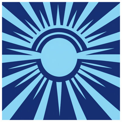 Édredon Blue Radiant Sunburst