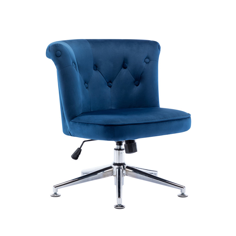 Velvet Office Chair, Blue