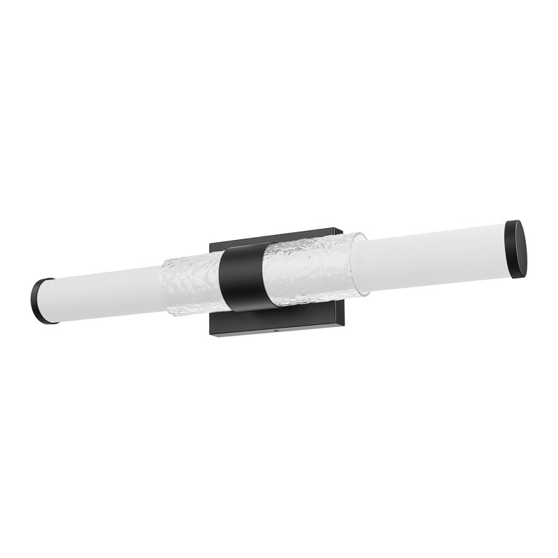 Meuble-lavabo 1 lumière Atchley, H 4,75 po x l 25 po x P 4 po, Noir mat