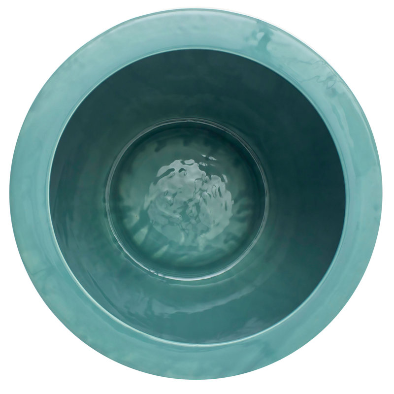 14" Sky Blue Fishbowl, Turquoise, 10.5" H X 14.5" W X 14.5" D