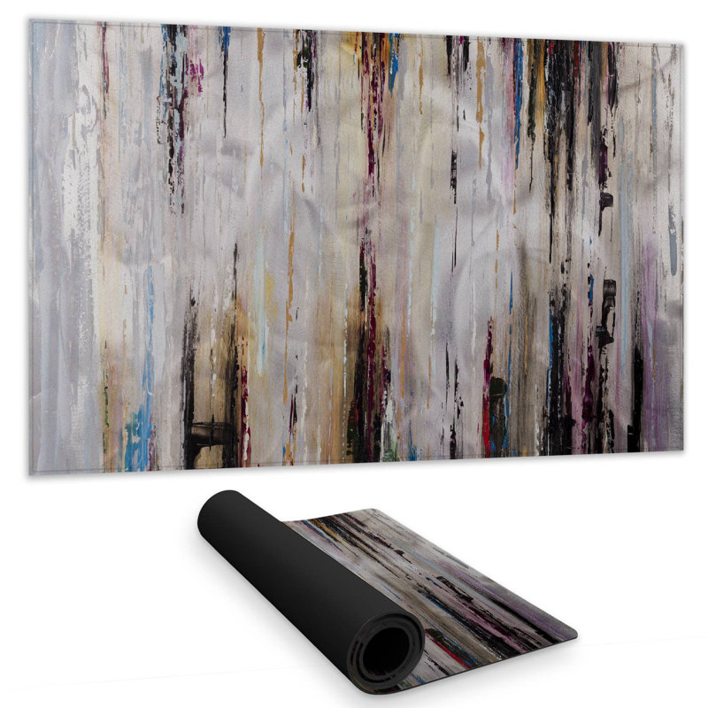 Abstract runny paint - 14.00"x24.25" Desk mat