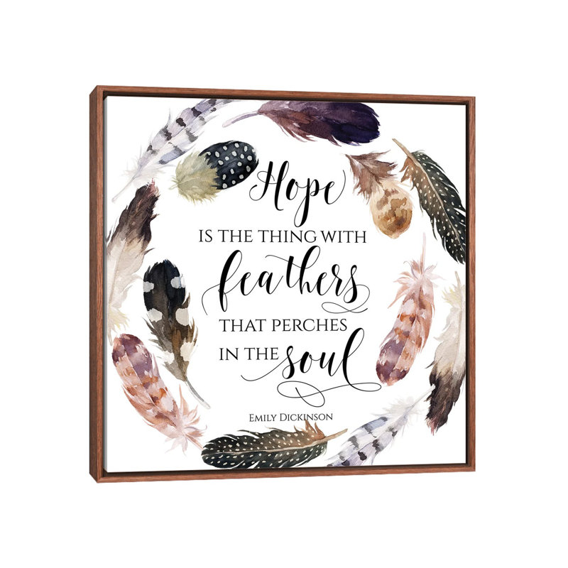 «Hope is the Thing with Feathers That perches in the soul», Emily Dickinson par Eden Printables - impression d'art textuel