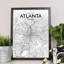 Atlanta City Map - No Frame Print-1846642971