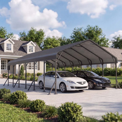 20' x 30' Heavy-Duty Metal Carport with Reinforced Steel Frame