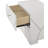 1Pc Contemporary Bold Geometric Accents Pristine High-Gloss Finish Two Drawers Nightstand Wooden