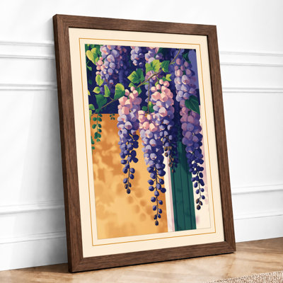 Wisteria in Terracotta Botanical - Framed Print