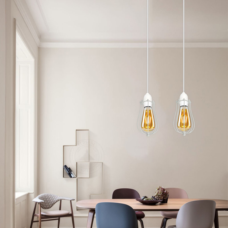 17cm H Metal Lamp Shade, White