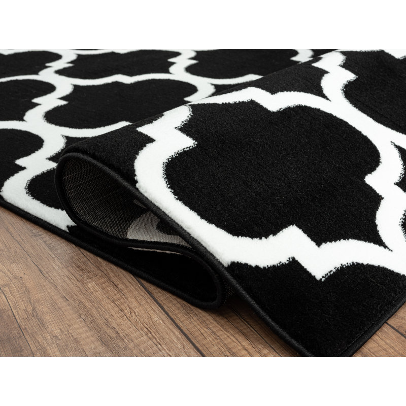 Tapis noir Ellicottville Collection, Rectangle 2 pi 1 po x 3 pi 3 po