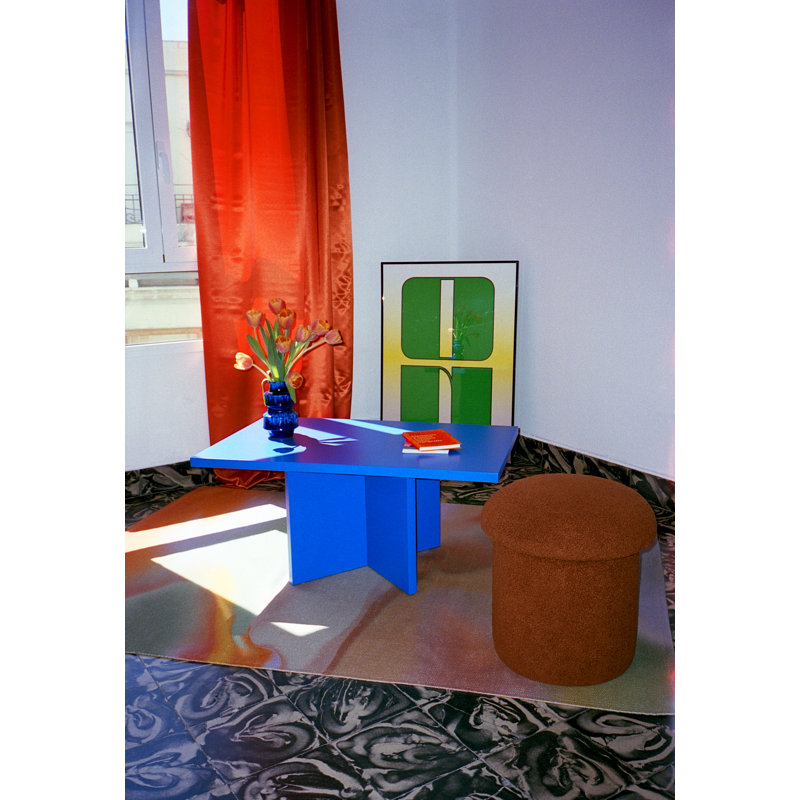 Blodwin Dining Table, Blue Pruss