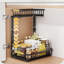 Rangement sous l'armoire à 2 niveaux pour cuisine, hauteur réglable 16,5 à 19,2 po, organisateur de rangement sous évier en acier au carbone - 4 ventouses antidérapantes, organisateur d'armoire escamotable pour la salle de bain-714493