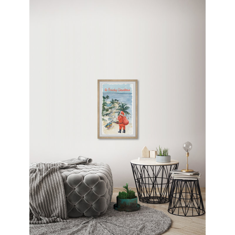 «Meet Santa», reproduction encadrée, H 24 po x l 16 po x P 1,5 po