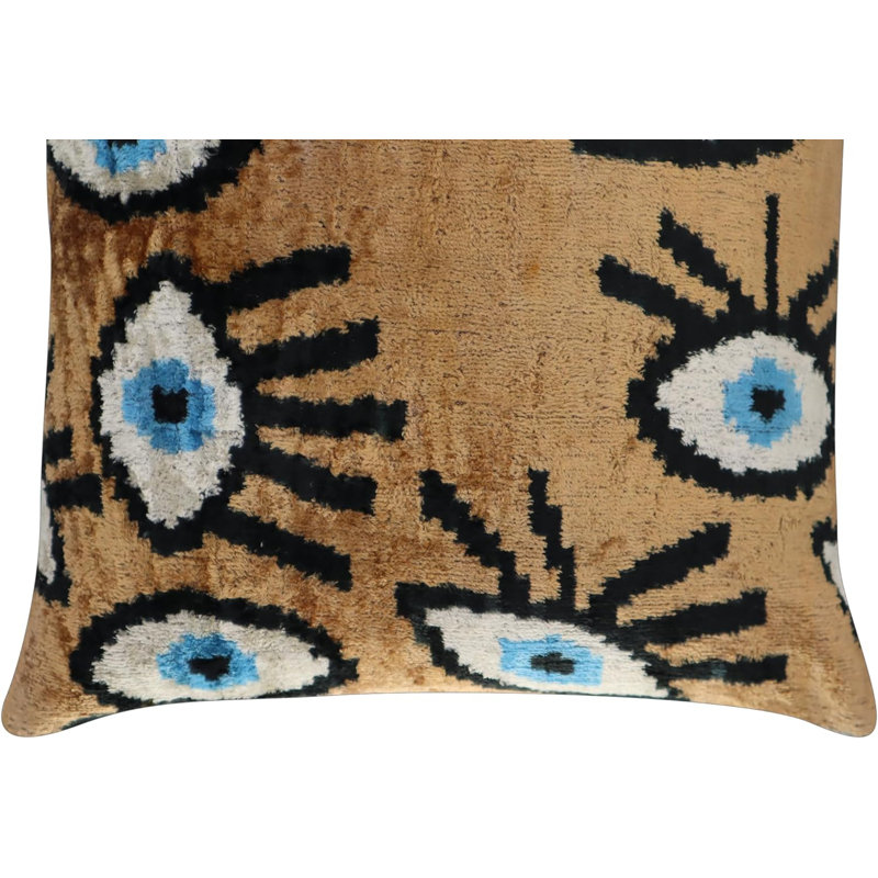 Velvet Square Pillow Cover & Insert, Brown
