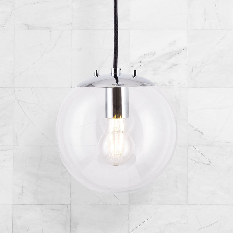 Casiyah 1 - Light Single Pendant, Polished Chrome, Clear