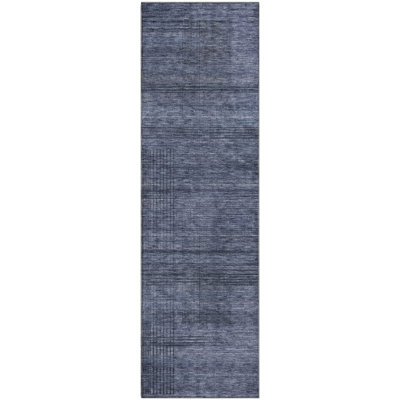 Premium Machine Washable Prisco Navy Rug