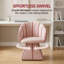 Chaise d'appoint pivotante (ensemble de 2, rose)-1096896652