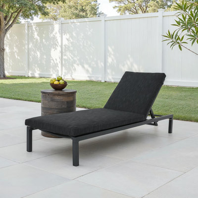 Chaise longue inclinable avec coussin Altje