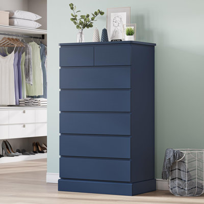 Tall Dresser with 7 Drawers, 51.77 Inch Tall Dresser and Chest of Drawers, Large Vertical Dresser for Bedroom, Closet, Hallway