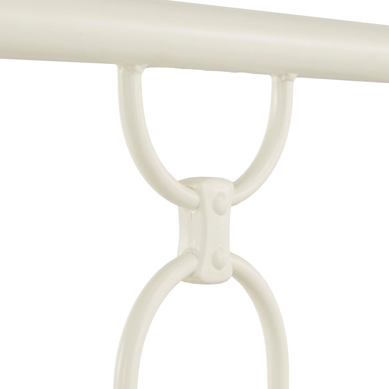 Lit standard à profil bas Fackler, Blanc antique, Grand