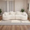 Canapé courbé désossé, canapé modulaire à compression de 110 po, haute densité, canapé-lit pour salon, salon, appartement, chenille