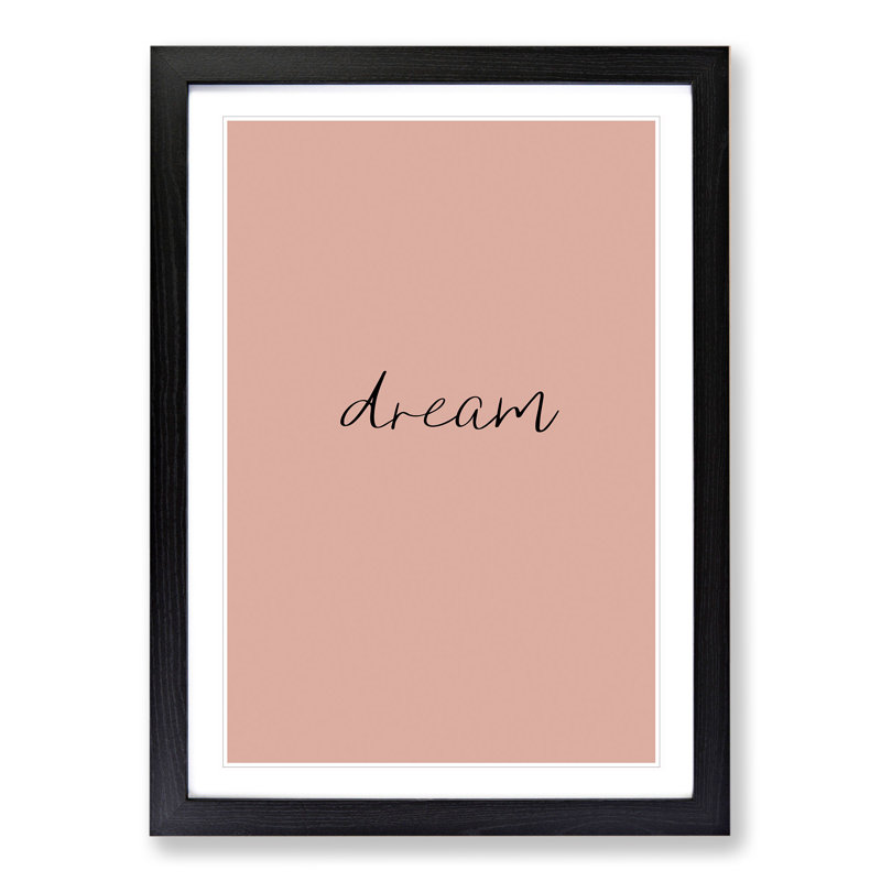 Dream - Picture Frame Typography, 65cm H x 48cm W x 2cm D, Black