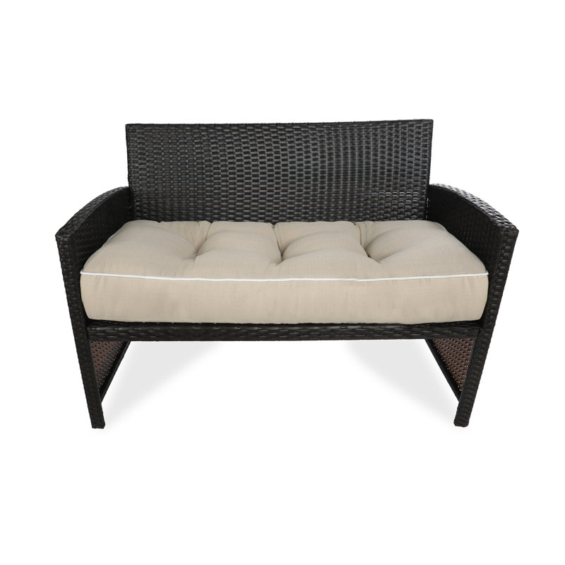 Wendin Outdoor 5'' Bench Seat Cushion, Linen