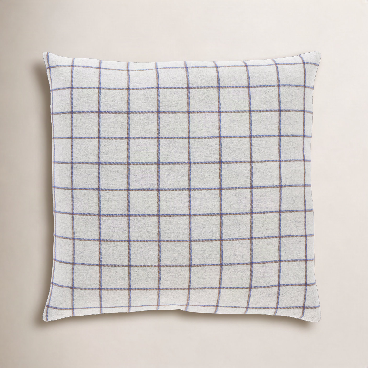 Saratoga Plaid Wool Pillow Cover, 18" x 18"