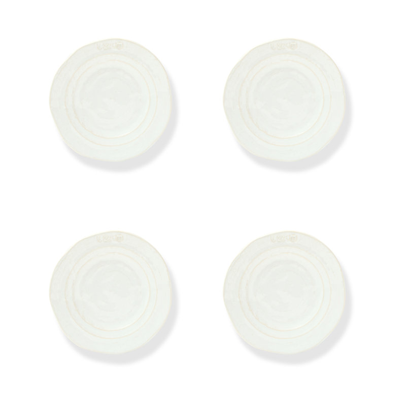 Okane Stoneware Appetizer Plate, White