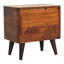 Tabouret de rangement en bois massif châtaignier