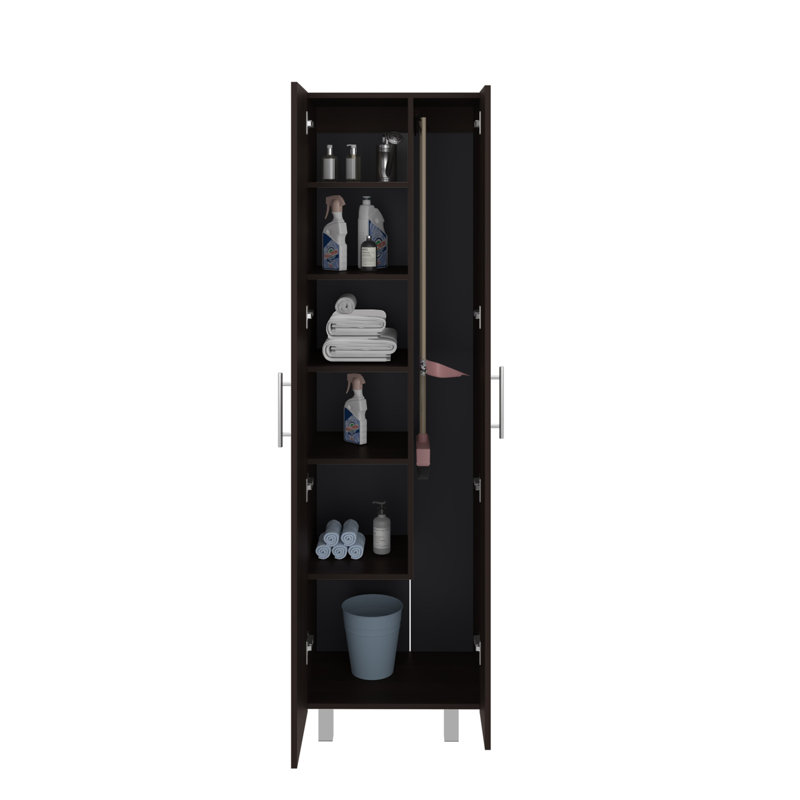 Armoire de rangement utilitaire Nala, Noyer teint
