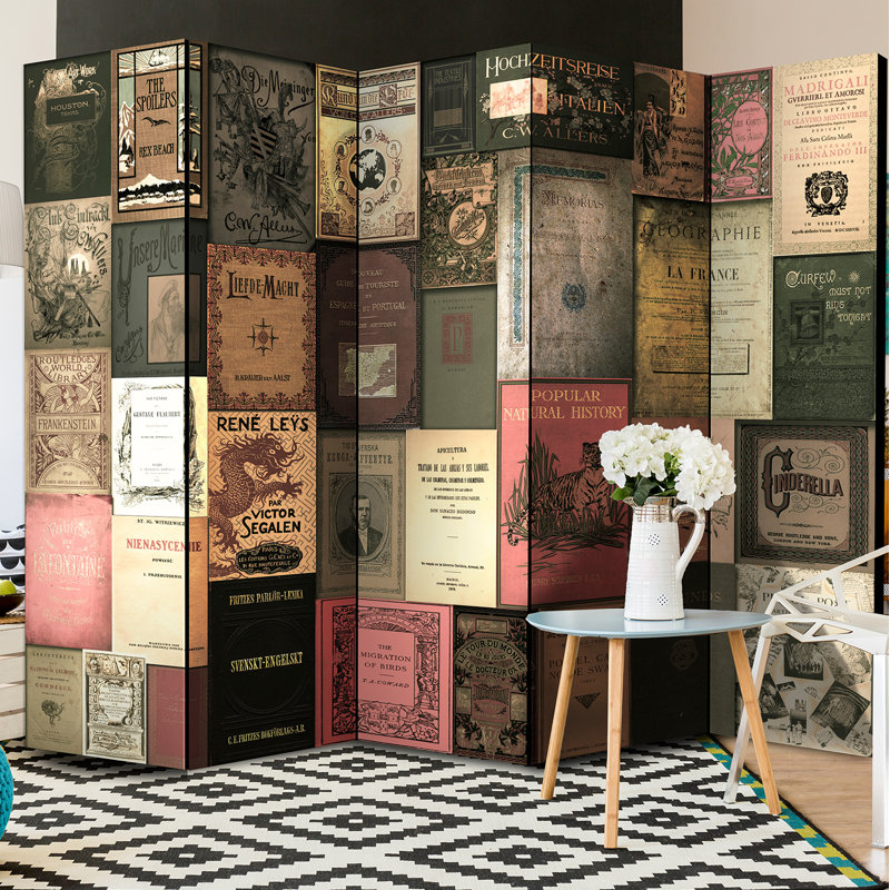 Doss Solid Wood Folding Room Divider, 5