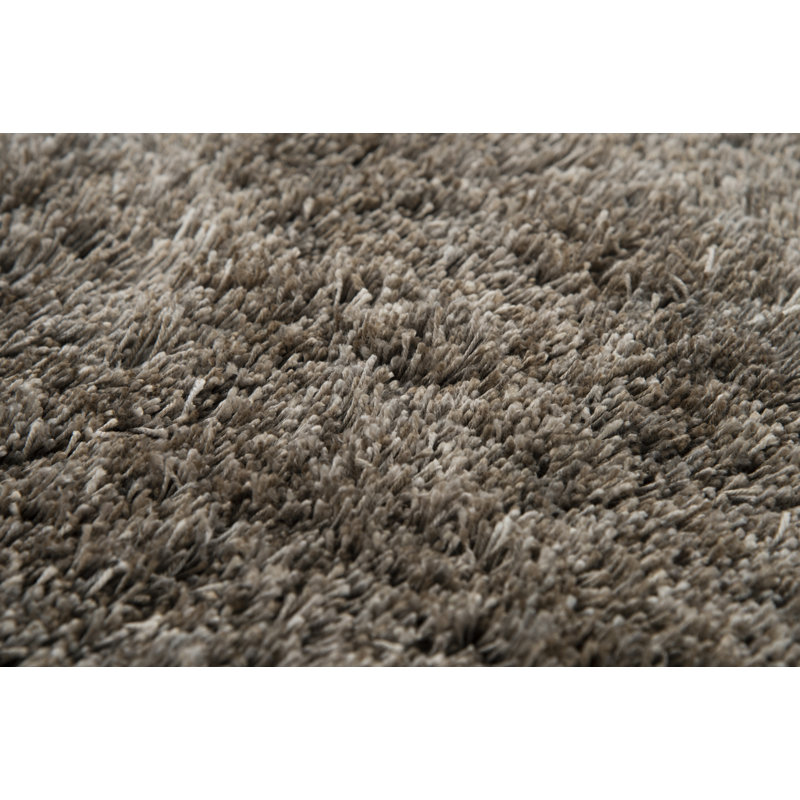 Tapis touffeté à la main brun Wensess, Rectangle 7 pi 6 po x 9 pi 6 po
