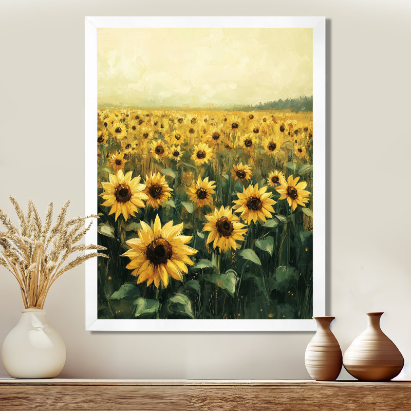 Domiano - Floral Wall Art, Reproduction encadrée d'une seule photo, H 40 po x l 30 po, Blanc