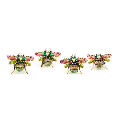 Beetle Napkin Rings, Set Of 4