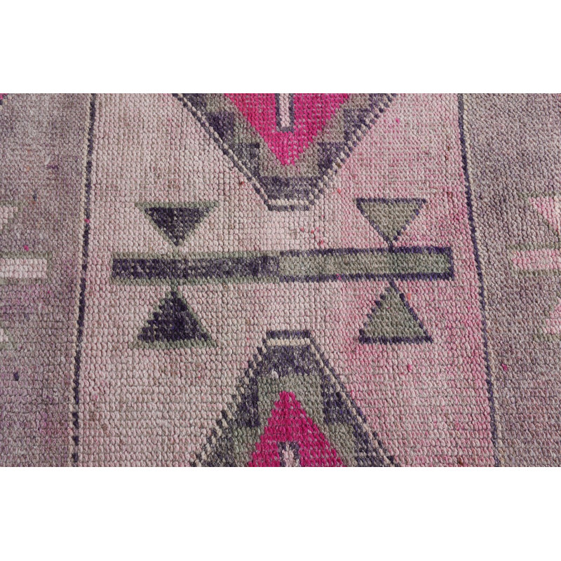 Tapis rose en laine Bohemian