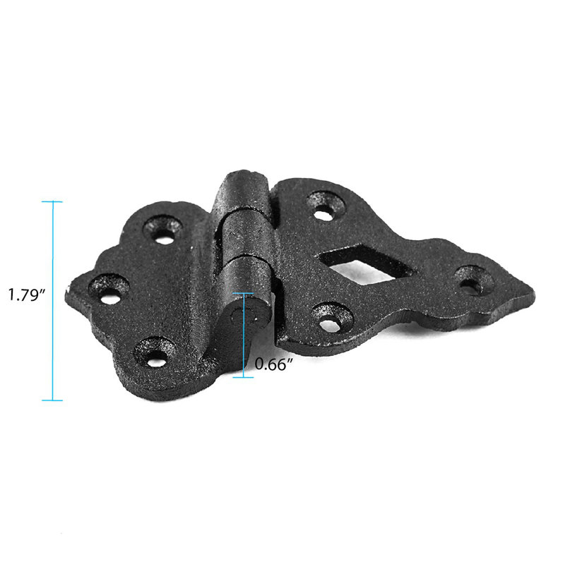 Black Wrought Iron Offset Cabinet Hinges with Hardware