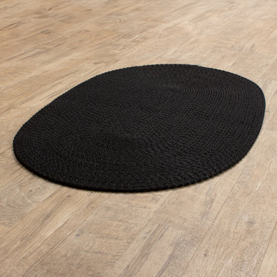 Solid Braided Farmhouse Performance Area Rug